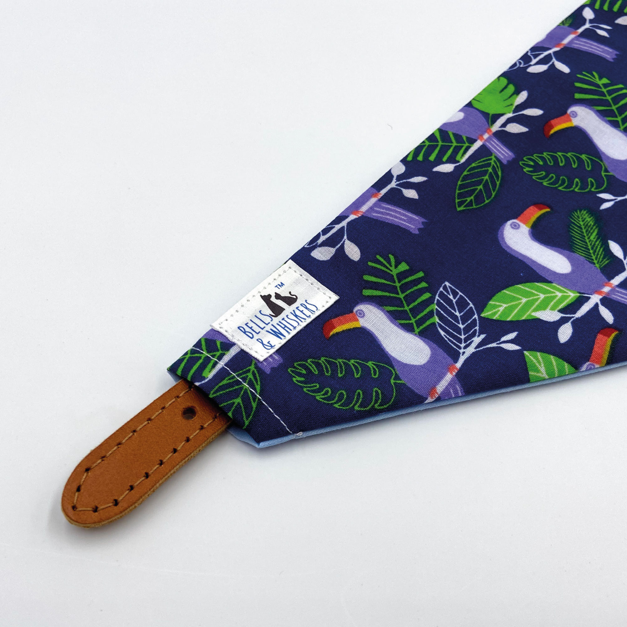 Blue Toucan Print Dog Bandana