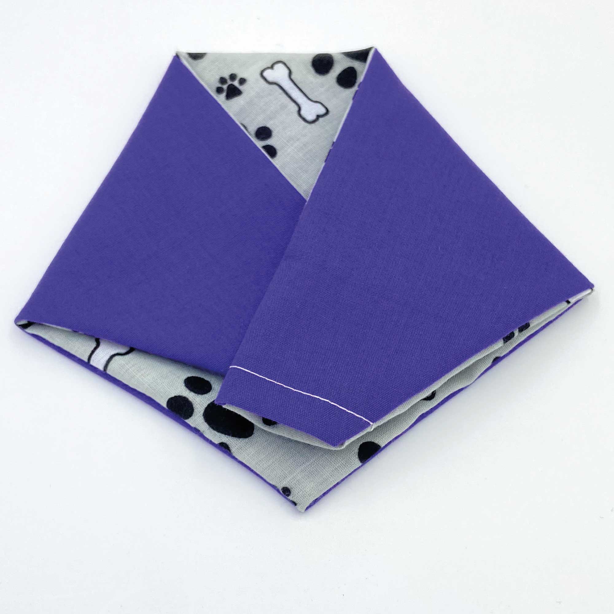 Grey Paw Bones Dog Bandana