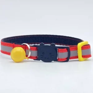 Red Reflective Woven Cat Collar