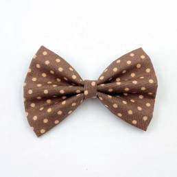 Mocha Spotty Pet Bow Tie