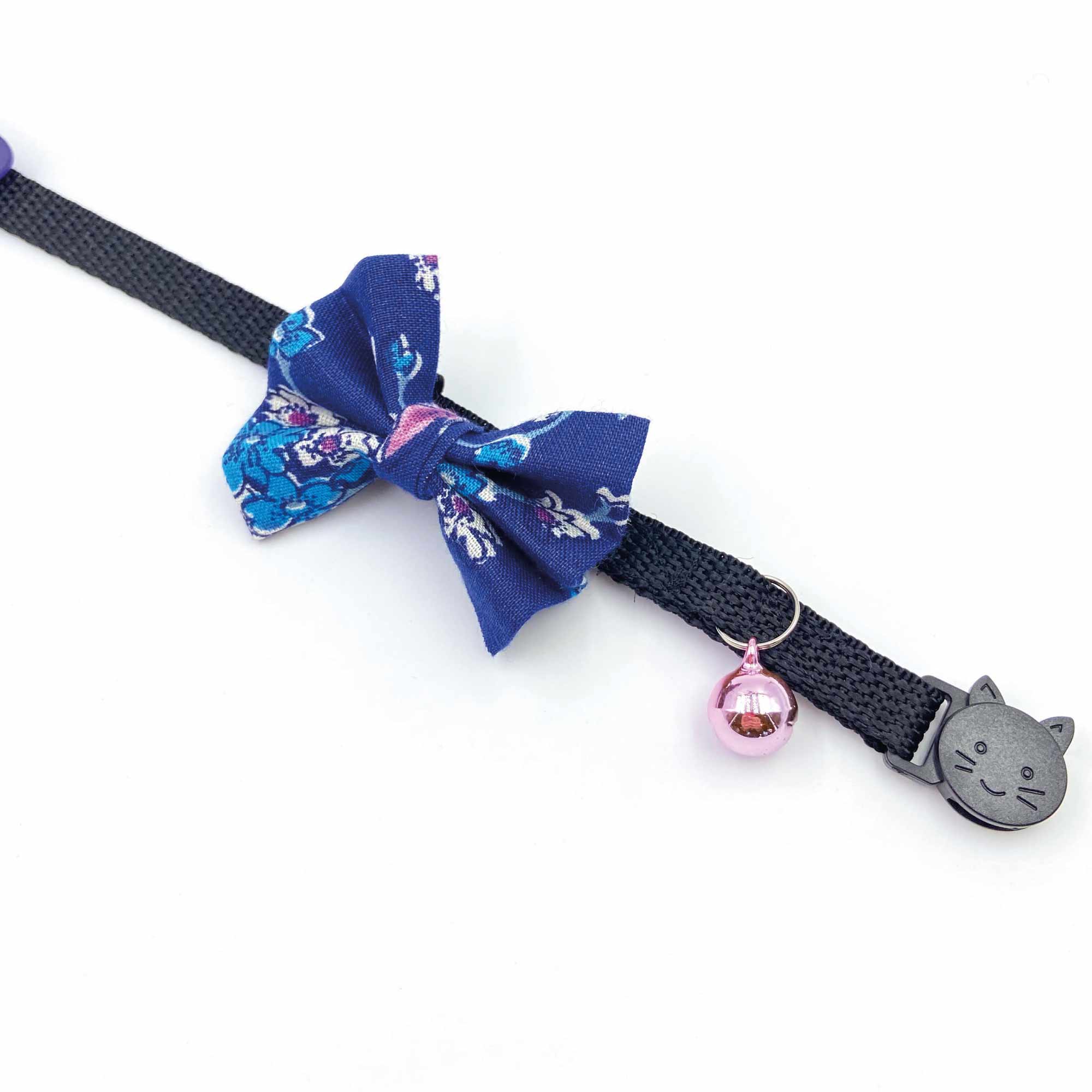 Blue Flowers Pet Bow Tie