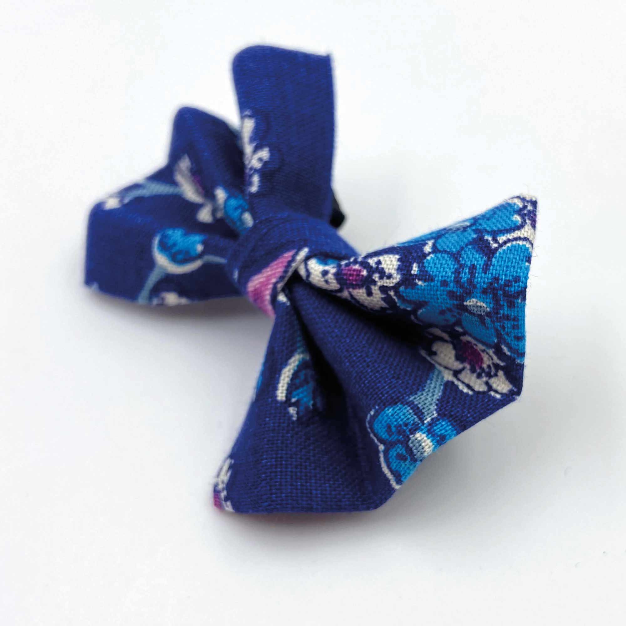 Blue Flowers Pet Bow Tie