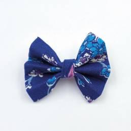Blue Flowers Pet Bow Tie
