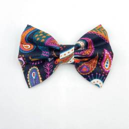 Black Paisley Bow Tie