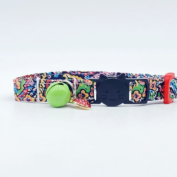 Paisley Dream Flower print cat collar