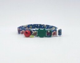 Quality Blue with Flowers Cat Collar From Bells & Whiskers®