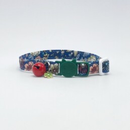 Quality Blue with Flowers Cat Collar From Bells & Whiskers®