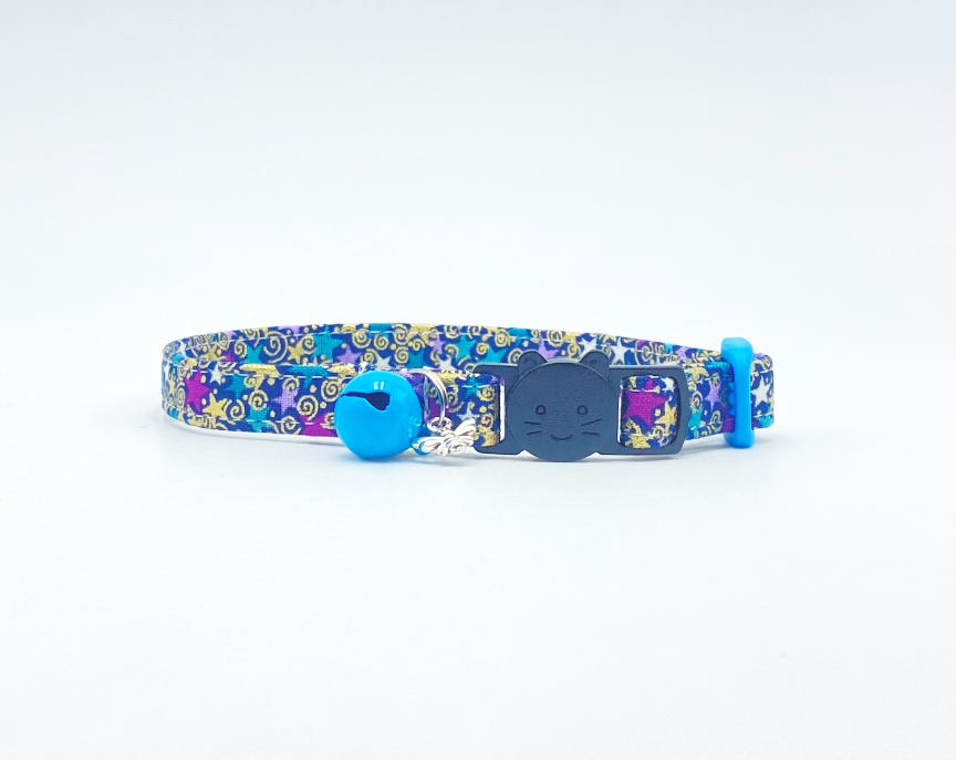 Purple Luna Star Cat Collar