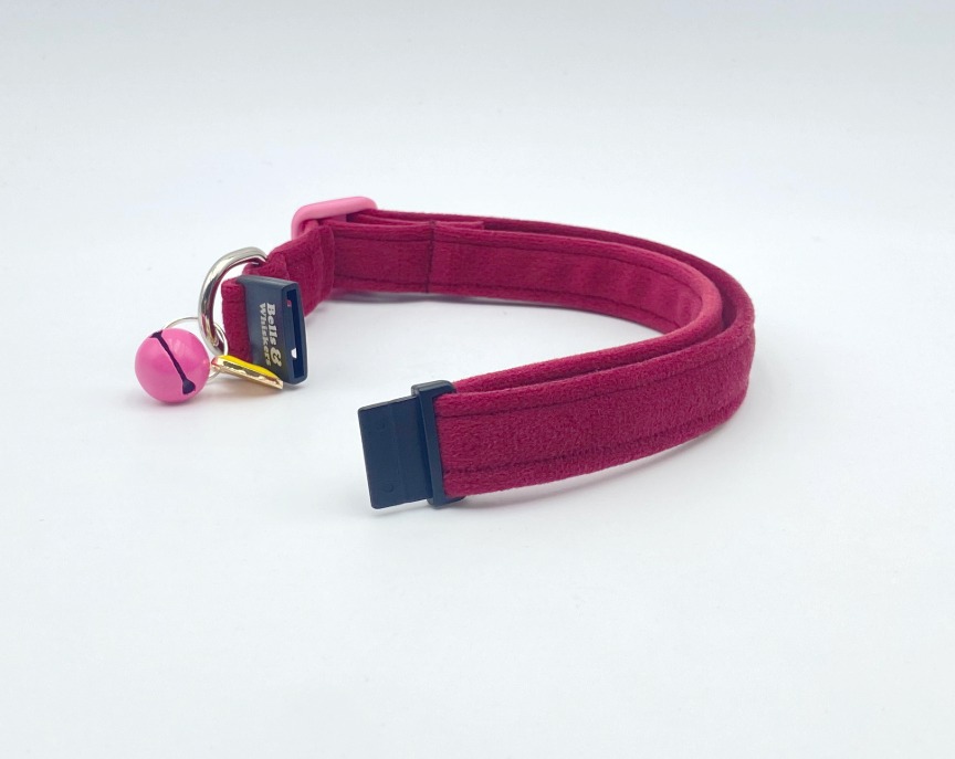 Maine Coon Collar with safety breakaway buckle, adjustable with bell and charm