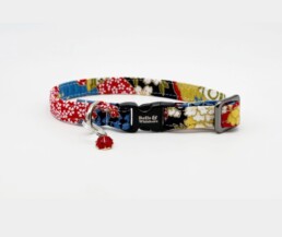 Japanese Garden Extra Small Dog Collar with ladybird charm