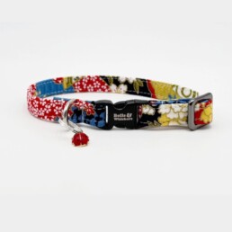 Japanese Garden Extra Small Dog Collar with ladybird charm
