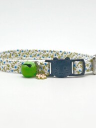 Cream Blue Flower Cat Collar