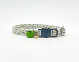 Cream Blue Flower Cat Collar