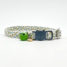 Cream Blue Flower Cat Collar