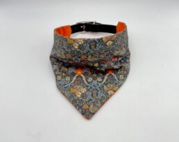 Orange Thief Dog Bandana Dog Bandana with bird and flower print